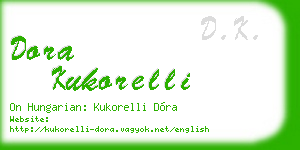 dora kukorelli business card