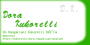 dora kukorelli business card